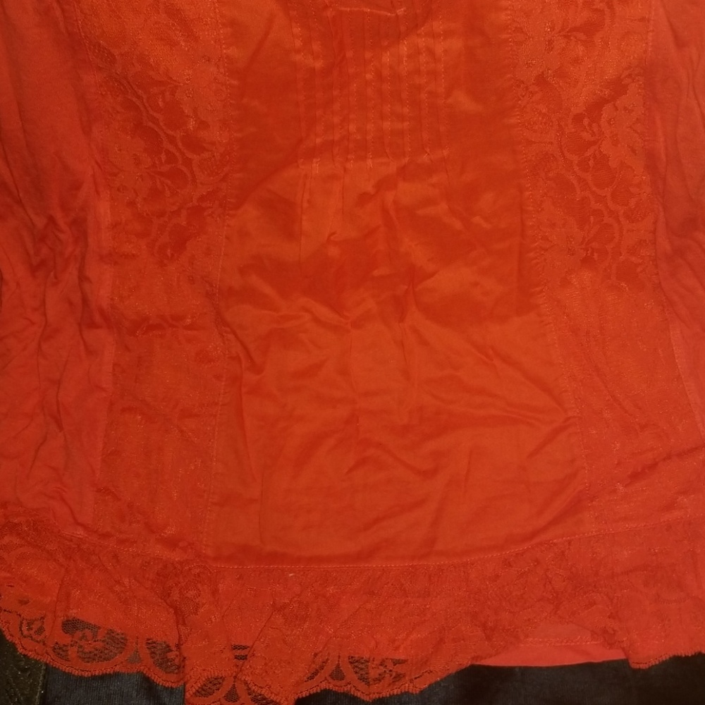 Kimchi Blue Dainty Lace Inset Henley Top NEW - Picture 3 of 7